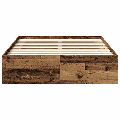 Bed Frame without Mattress Old Wood 160x200cm Engineered Wood
