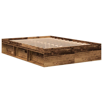 Bed Frame without Mattress Old Wood 160x200cm Engineered Wood
