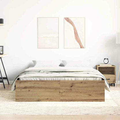 Bed Frame without Mattress Artisan Oak 160x200cm Engineered Wood