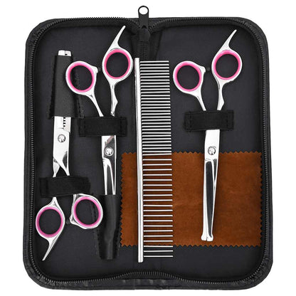 4 Piece Dog Grooming Scissors Set Stainless Steel