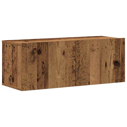 TV Cabinet | Set of 4 | Old Wood | Engineered Wood