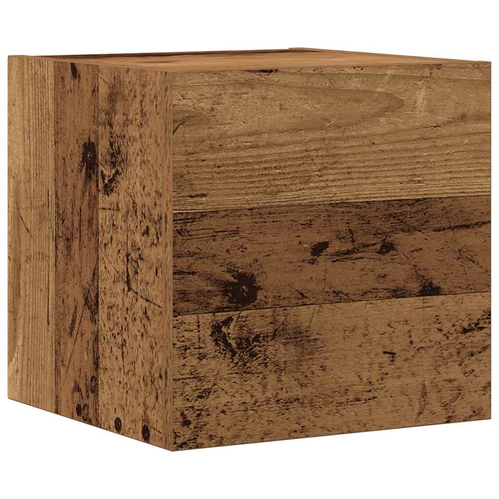 8 Piece Wall-mounted TV Cabinet Set Old Wood Engineered Wood