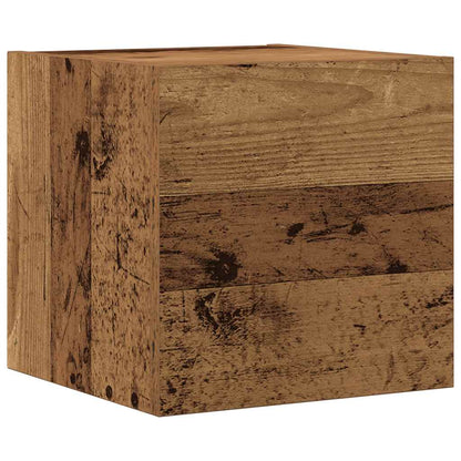 8 Piece Wall-mounted TV Cabinet Set Old Wood Engineered Wood