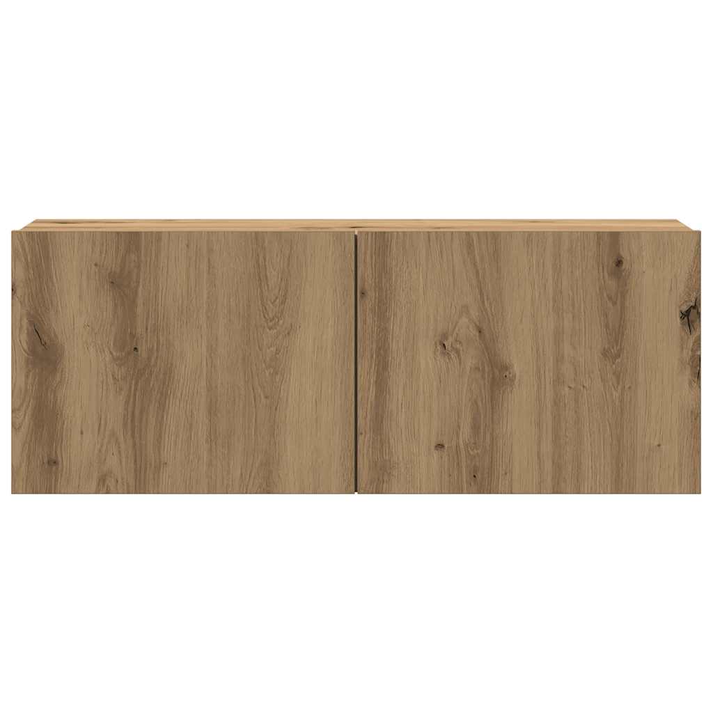 8 Piece Wall-mounted TV Cabinet Set Artisan Oak Engineered Wood