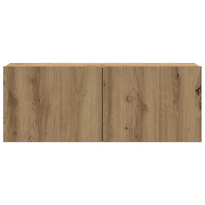 8 Piece Wall-mounted TV Cabinet Set Artisan Oak Engineered Wood