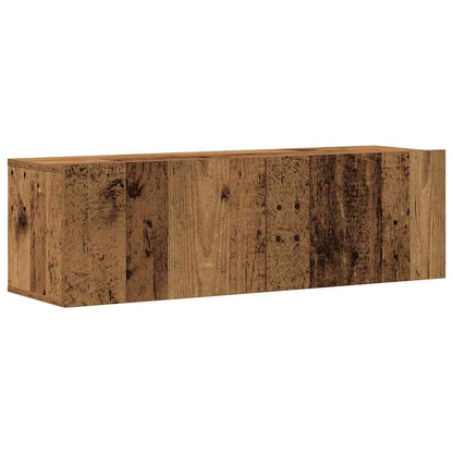 8 Piece Wall-mounted TV Cabinet Set Old Wood Engineered Wood