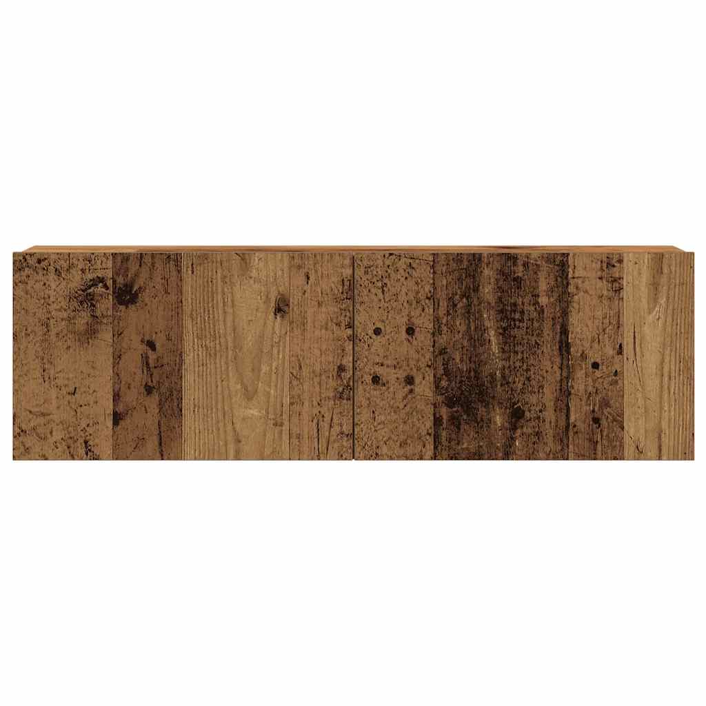 8 Piece Wall-mounted TV Cabinet Set Old Wood Engineered Wood