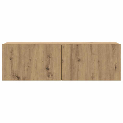 8 Piece Wall-mounted TV Cabinet Set Artisan Oak Engineered Wood
