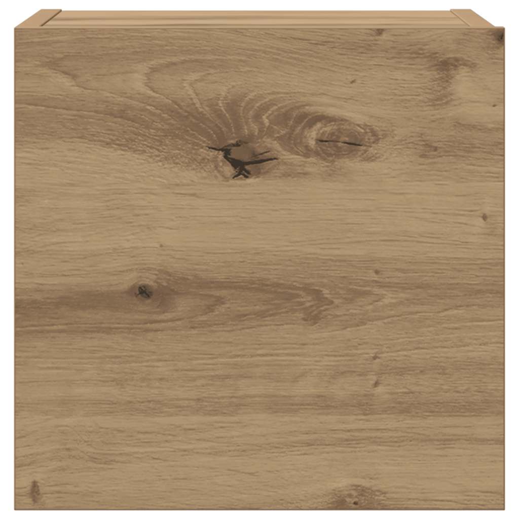 8 Piece Wall-mounted TV Cabinet Set Artisan Oak Engineered Wood