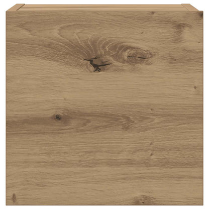 8 Piece Wall-mounted TV Cabinet Set Artisan Oak Engineered Wood