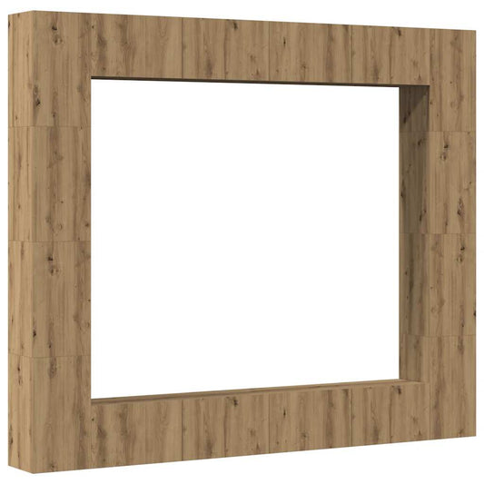 8 Piece Wall-mounted TV Cabinet Set Artisan Oak Engineered Wood