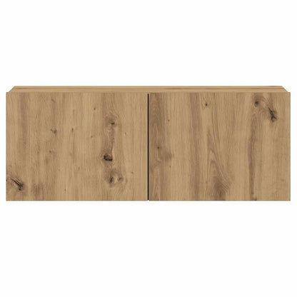 Wall Mounted TV cabinets 3 pcs Artisan Oak Engineered Wood