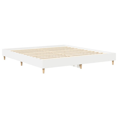 Bed Frame without Mattress White 180x200cm Engineered Wood