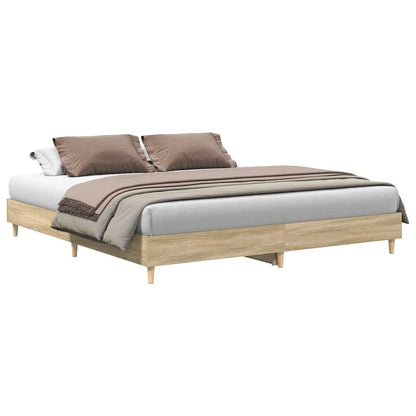 Bed Frame | Sonoma Oak | Engineered wood, Solid pinewood, Plywood