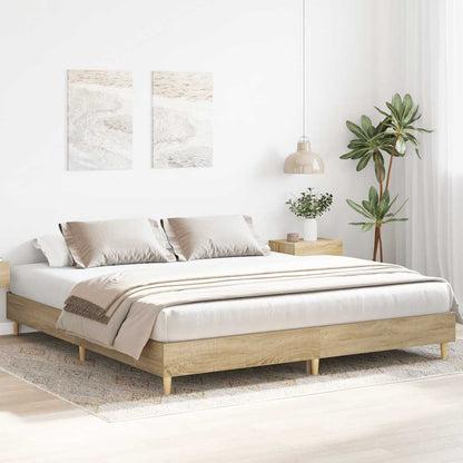Bed Frame | Sonoma Oak | Engineered wood, Solid pinewood, Plywood