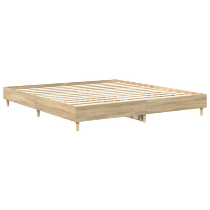 Bed Frame | Sonoma Oak | Engineered wood, Solid pinewood, Plywood