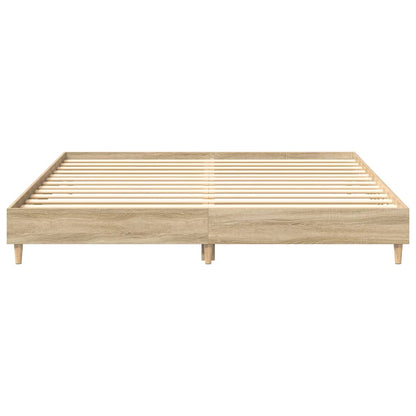 Bed Frame | Sonoma Oak | Engineered wood, Solid pinewood, Plywood