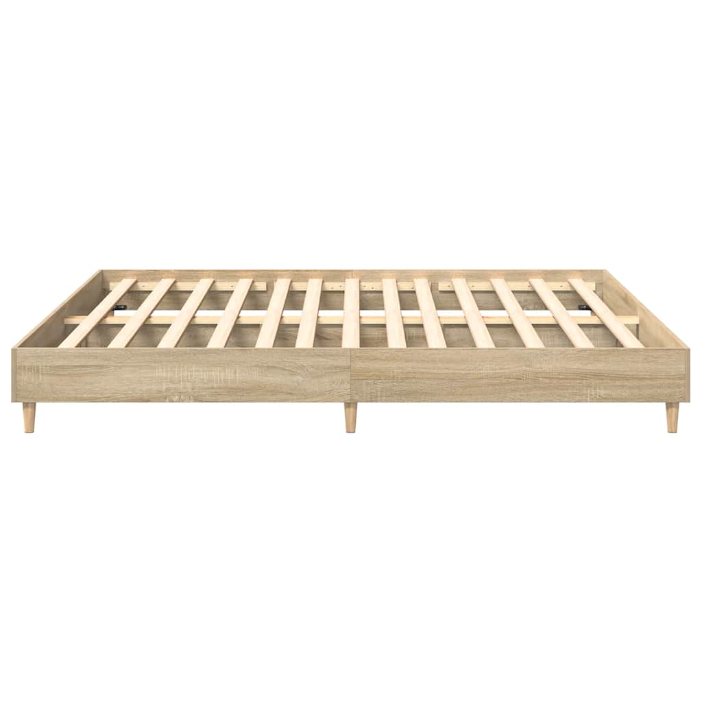 Bed Frame | Sonoma Oak | Engineered wood, Solid pinewood, Plywood