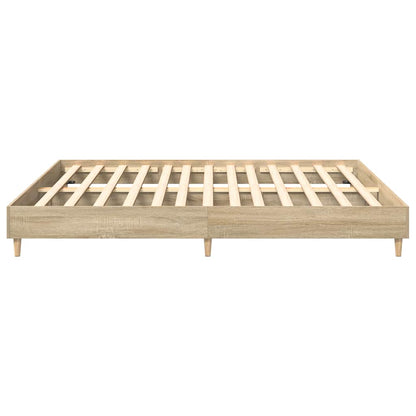 Bed Frame | Sonoma Oak | Engineered wood, Solid pinewood, Plywood