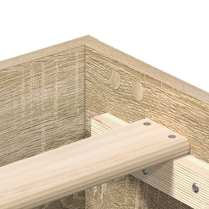 Bed Frame | Sonoma Oak | Engineered wood, Solid pinewood, Plywood