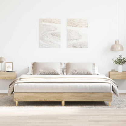 Bed Frame | Sonoma Oak | Engineered wood, Solid pinewood, Plywood