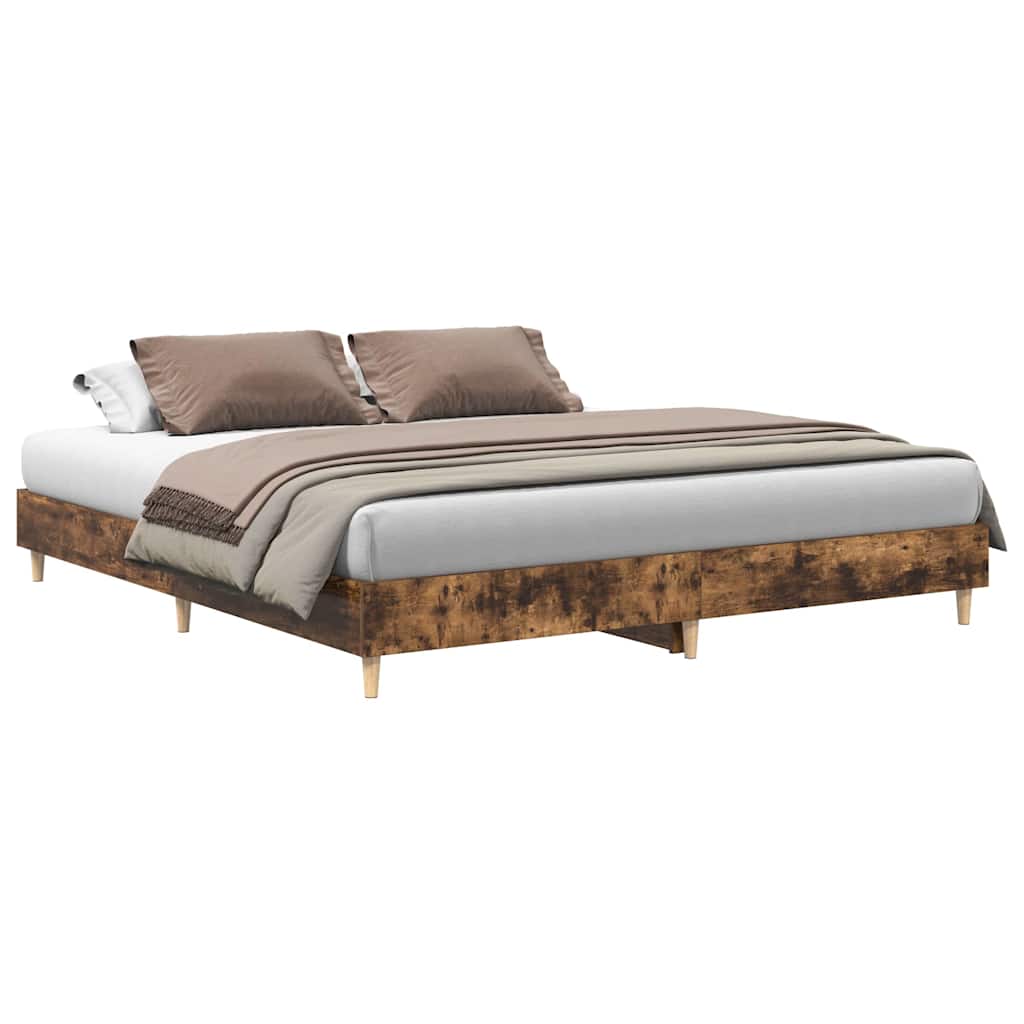 Bed Frame | Smoked oak | Engineered wood, plywood | Double | Bed Frame