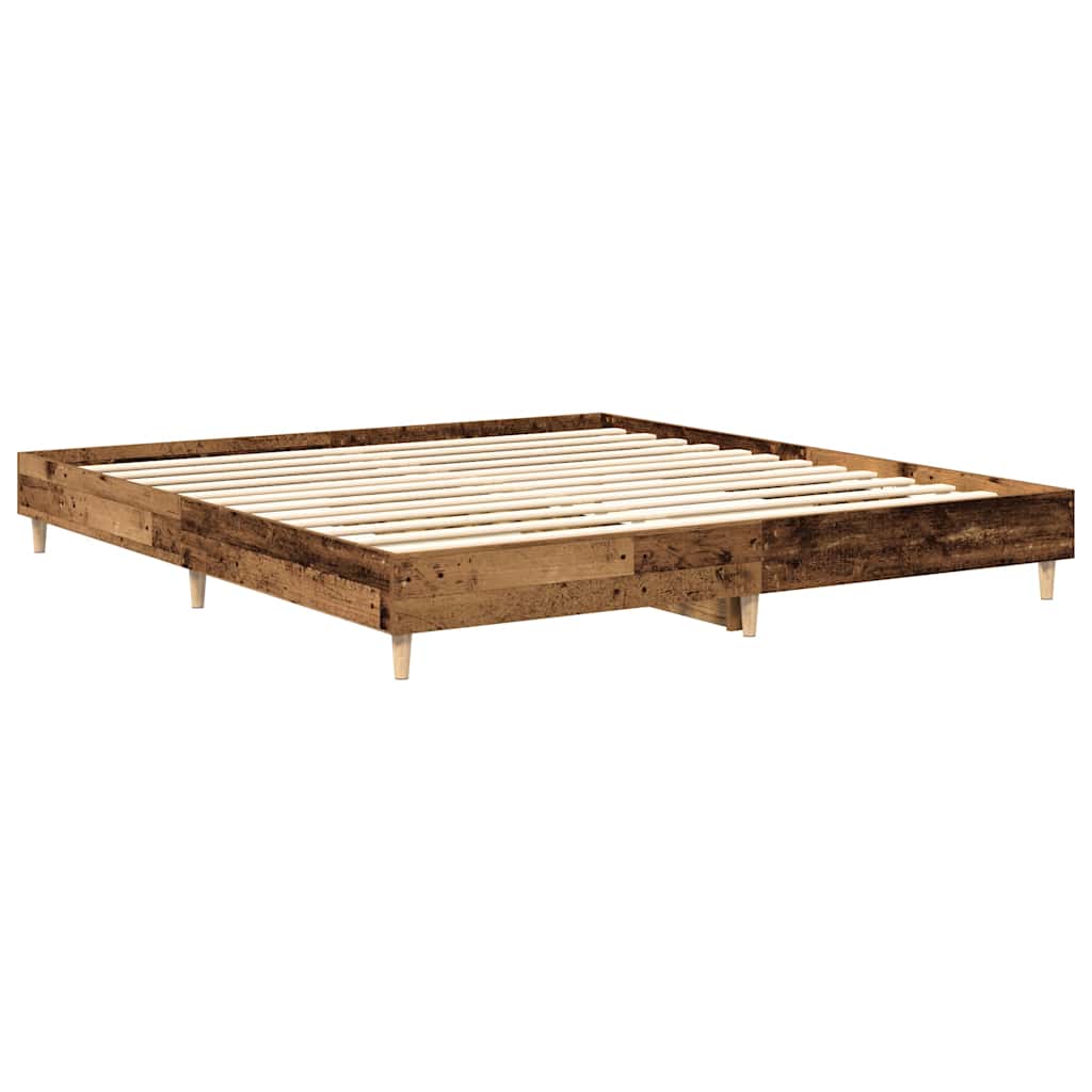 Bed Frame | Old Wood | Engineered Wood | Double | Durable | Bed Frame