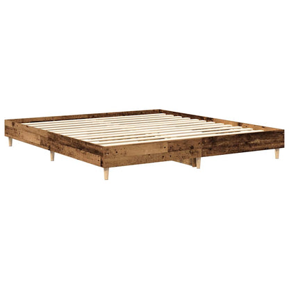 Bed Frame | Old Wood | Engineered Wood | Double | Durable | Bed Frame