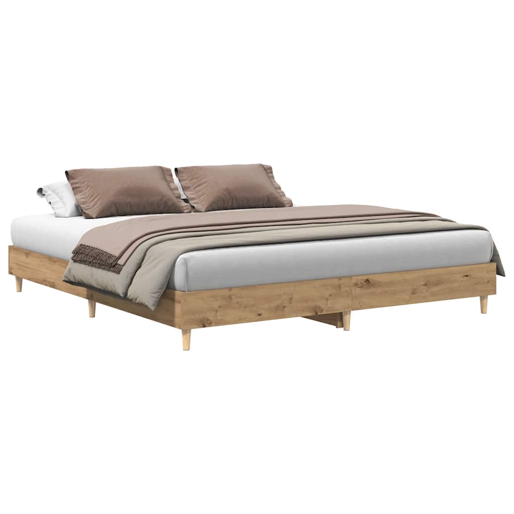 Bed Frame | Artisan Oak | Engineered Wood, Solid Pine Wood, Plywood