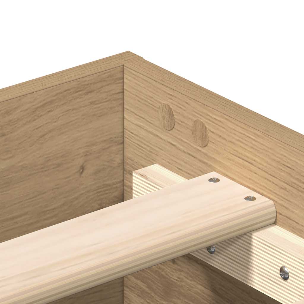 Bed Frame | Artisan Oak | Engineered Wood, Solid Pine Wood, Plywood