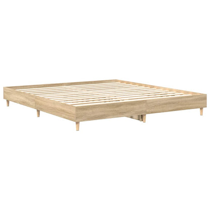 Bed Frame | Sonoma oak | Engineered wood | Double | Durable | Bed Frame