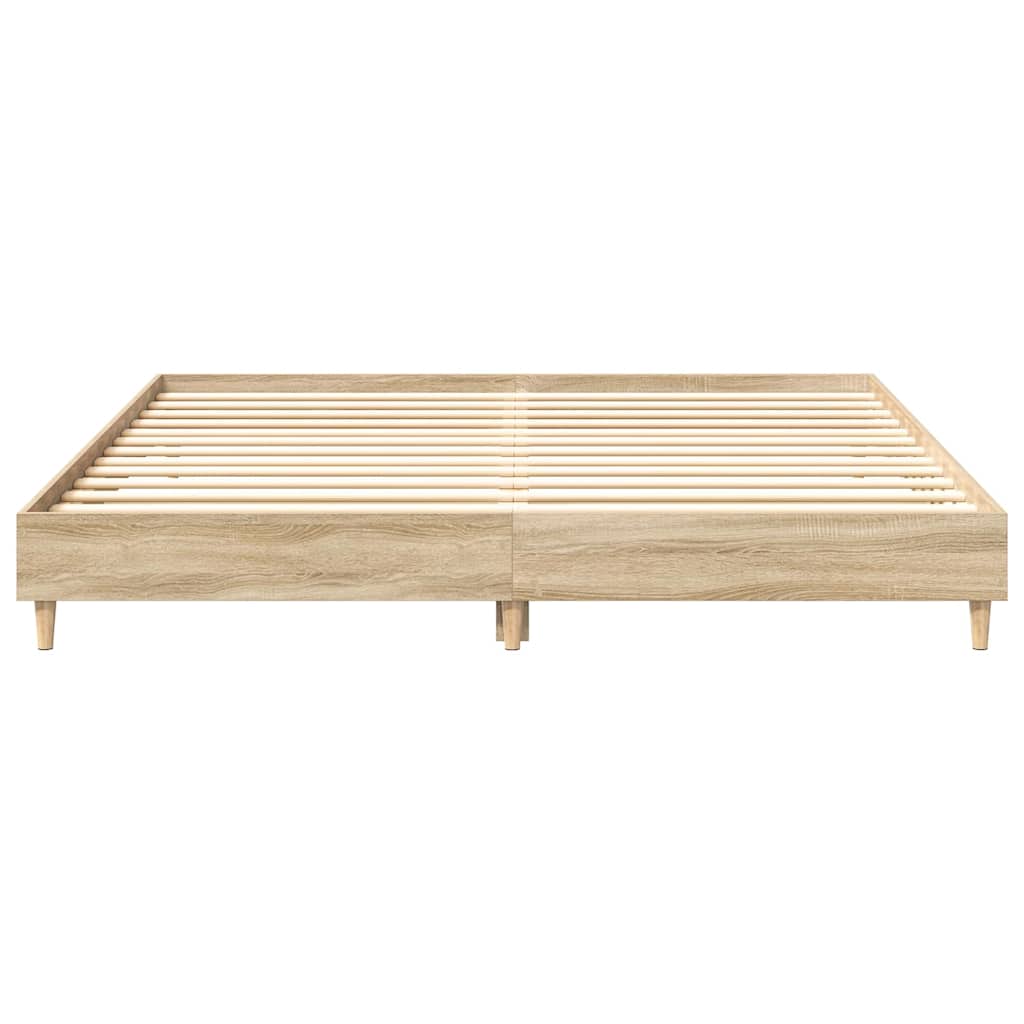 Bed Frame | Sonoma oak | Engineered wood | Double | Durable | Bed Frame