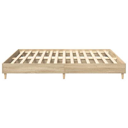 Bed Frame | Sonoma oak | Engineered wood | Double | Durable | Bed Frame