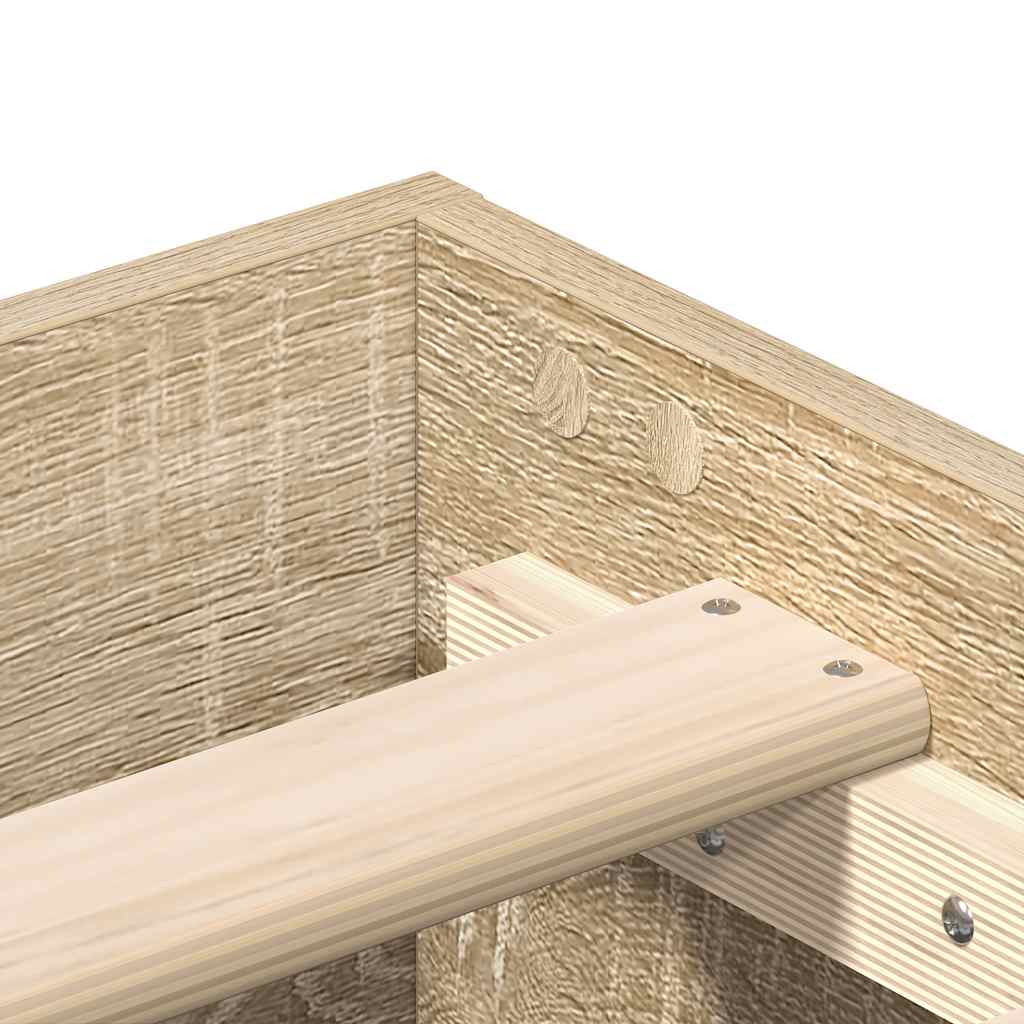 Bed Frame | Sonoma oak | Engineered wood | Double | Durable | Bed Frame