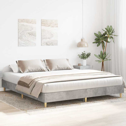 Bed Frame without Mattress Concrete Grey 160x200cm Engineered Wood