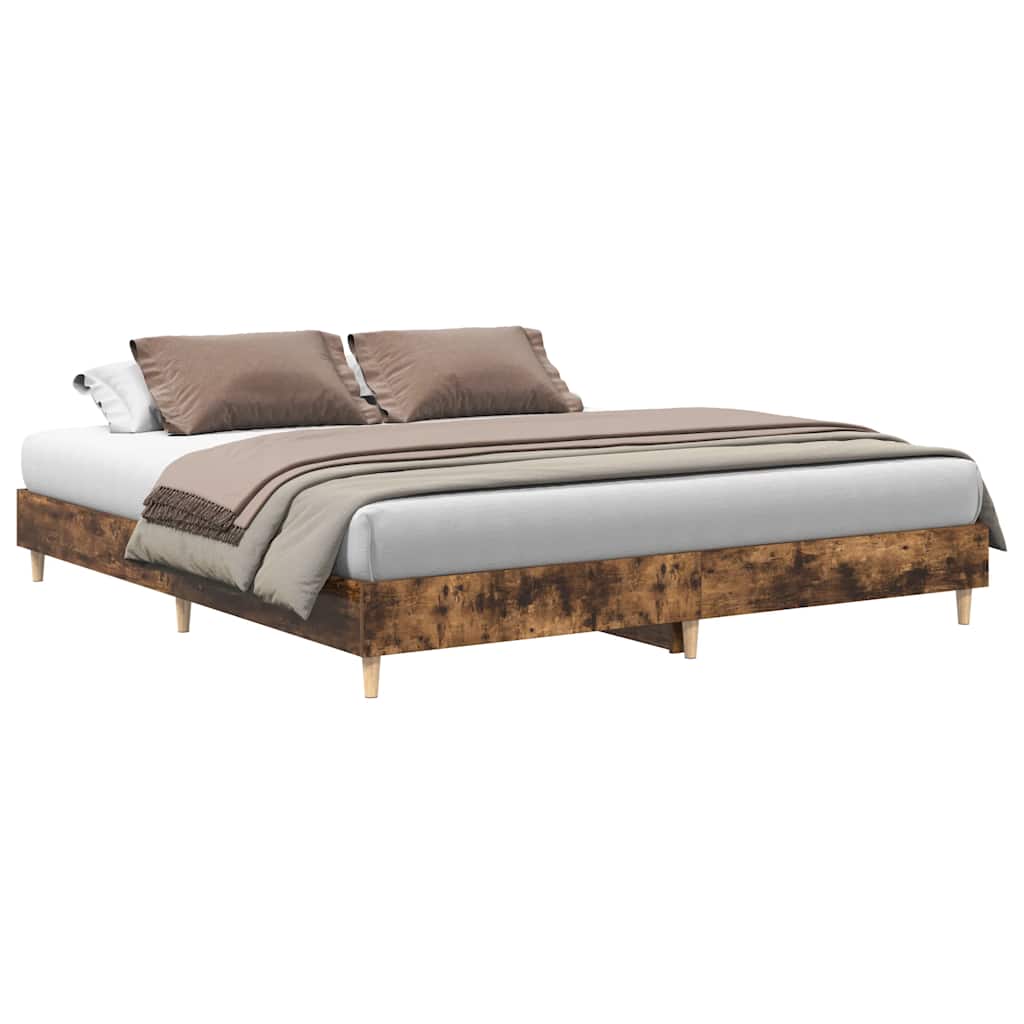 Bed Frame | Smoked Oak | Engineered wood | Double | Sturdy | Bed Frame