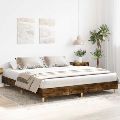 Bed Frame | Smoked Oak | Engineered wood | Double | Sturdy | Bed Frame