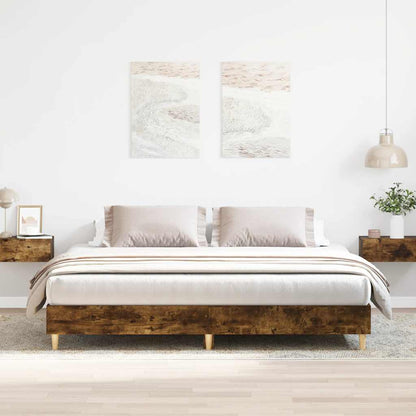 Bed Frame | Smoked Oak | Engineered wood | Double | Sturdy | Bed Frame