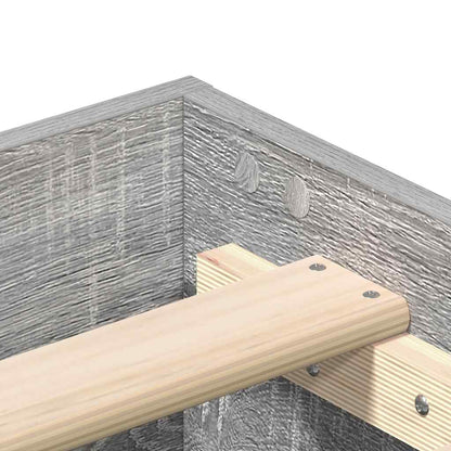 Bed Frame without Mattress Grey Sonoma 160x200cm Engineered Wood