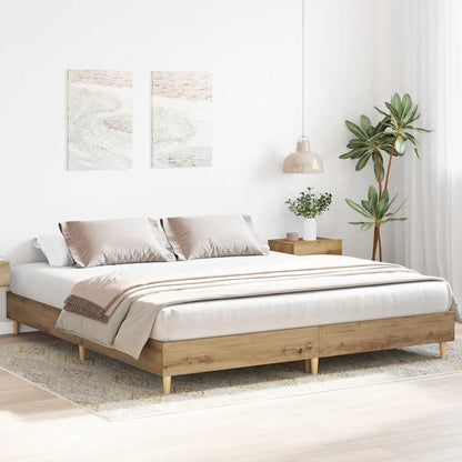 Bed Frame without Mattress Artisan Oak 160x200cm Engineered Wood