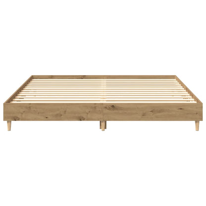 Bed Frame without Mattress Artisan Oak 160x200cm Engineered Wood