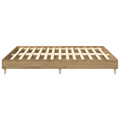 Bed Frame without Mattress Artisan Oak 160x200cm Engineered Wood