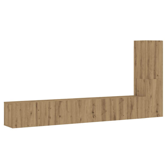 3 Piece Wall-mounted TV Cabinet Set Artisan Oak Engineered Wood