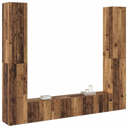 Wall Mounted TV cabinets 6 pcs Old Wood Engineered Wood