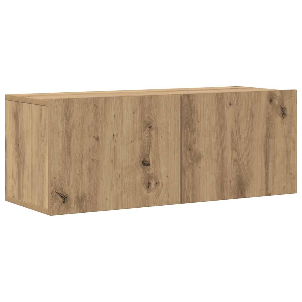 Wall Mounted TV cabinets 6 pcs Artisan Oak Engineered Wood