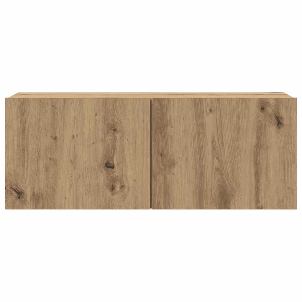 Wall Mounted TV cabinets 6 pcs Artisan Oak Engineered Wood
