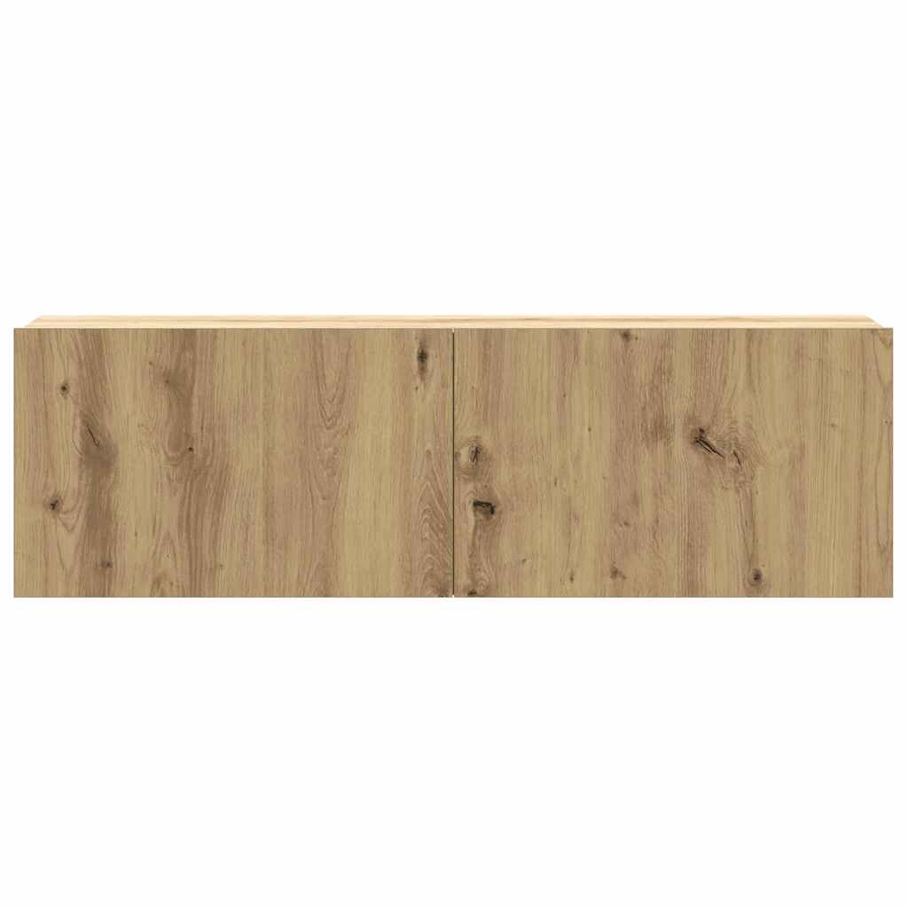 6 Piece TV Cabinet Set Wall-mounted Artisan Oak Engineered Wood