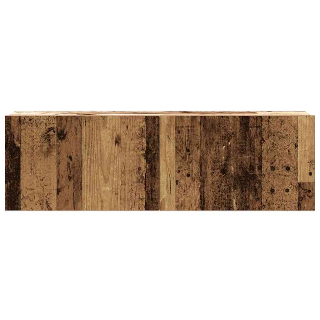 2 Piece TV Cabinet Set Wall-mounted Old Wood Engineered Wood