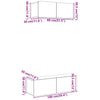 2 Piece TV Cabinet Set Wall-mounted Old Wood Engineered Wood