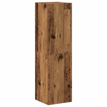 6 Piece TV Cabinet Set Wall-mounted Old Wood Engineered Wood